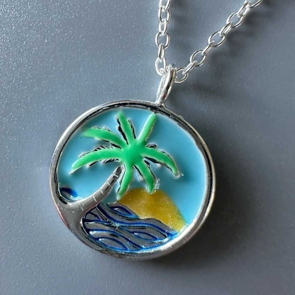Sterling Silver Coastal Ocean Necklace​
